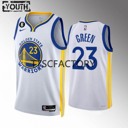 Maillot Basket Golden State Warriors Draymond Green 23 Nike 2022-23 Association Edition Blanc Swingman - Enfant